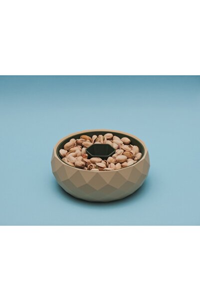 3D snaxx Kuruyemiş ve Çekirdek Tabağı – Kabuğu İçin Bölmeli, Kapaklı