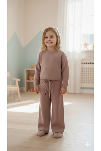 ADA YILDIZ KİDS Set de tricotaje pentru fete, culoare roz, 3/7 ani