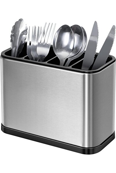 OEM Cutlery rack, 4 compartments, stainless steel, rubber feet, plastic base,...