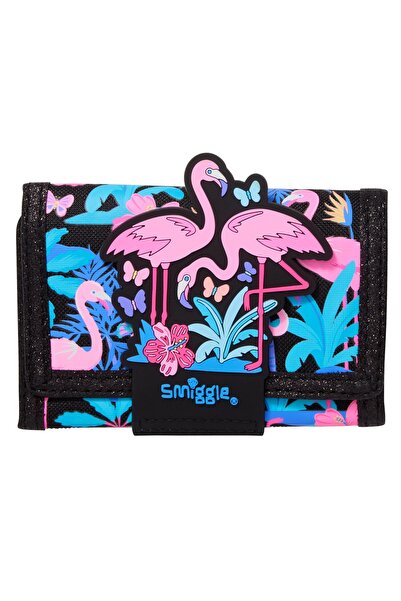 SMIGGLE All Stars Character Wallet – Black Mix / with Card Holder and Coin Co...
