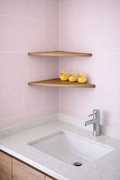 iDekor Triangular Corner Shelf 25 cm |   Minimal Design |   Set of 2 |   Bott...