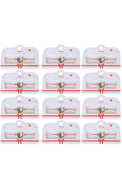 HYVESTO Set 12 Martisoare Bratari Potcoava Norocoasa cu Cristale, Trifoi si B...