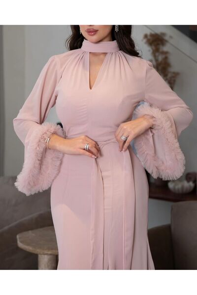 Fine Four chiffon evening dress