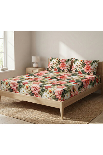 femmhome 5D Digital Printing |   Elastic Sheet Set |   100% Cotton |   Exclus...