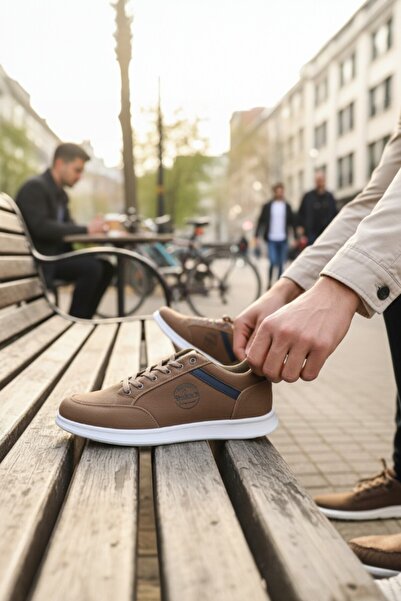 ENOCH SHOES حذاء إينوخ الرياضي والكاجوال للرجال ذو نعل طبي كامل ولون أسمر أنيق