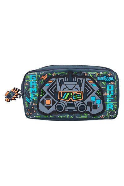 SMIGGLE حامل أقلام رمادي اللون من تريل بليزر - قسم مزدوج بسحاب / أدوات مكتبية...