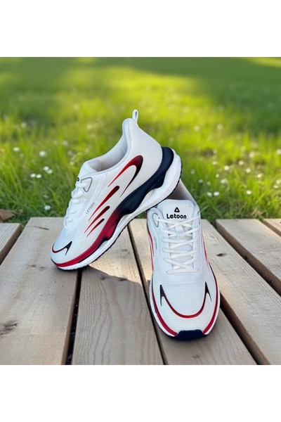 LETOON erkek nefes alabilen ortapaedik taban bağcıklı spor ayakkabı speaker