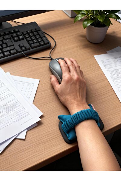Mutti Design Kadife Bilek Destek Yastığı, Mouse ve Klavye kullanımı için, ofi...