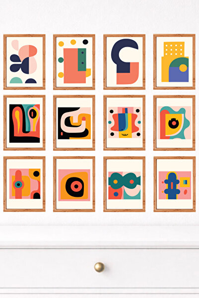 UNT 12-Piece Modern Wall Painting Set with Frame Appearance – 15X20 cm Mdf Uv...