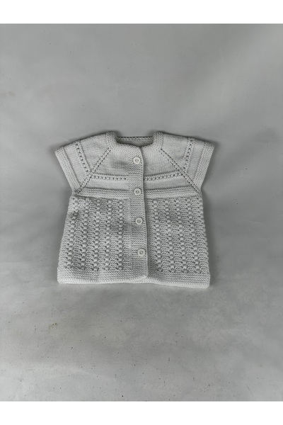 RELYA Baby Unisex White Machine Wool Anti-Pilling Buttoned Vest 6 12 Months W...