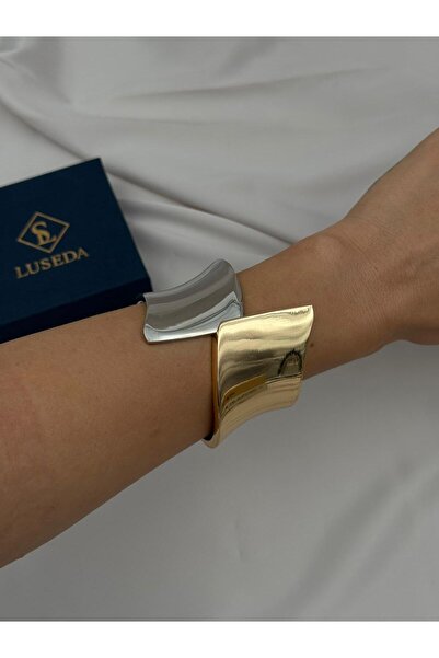 Luseda سوار معصم على شكل موجة بلونين