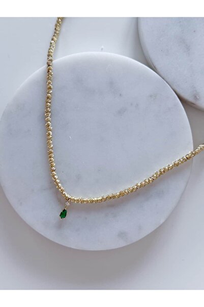 CHARMLUCKY Special Series Green Stone Dorica Necklace