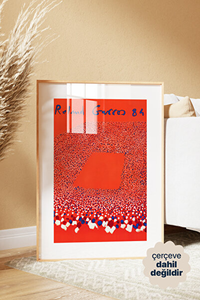 Persona Istanbul Roland Garros 1984 "Kızıl Tribünler" - Sanatsal Tenis Poster...