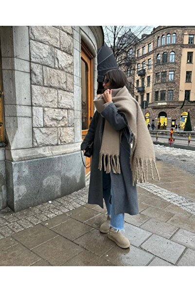 VEGA MODA Eșarfă importată, pufoasă, cu textură moale – șal de umăr pentru fe...