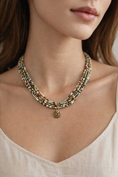 cleopatra takı aksesuar Marea Multicolor Beaded Women's Necklace