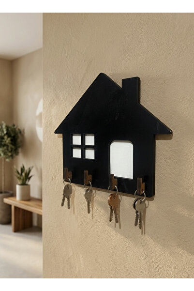 MEC DEKORASYON House-Shaped Wall-Mounted Key Holder – Modern Entryway Decor –...