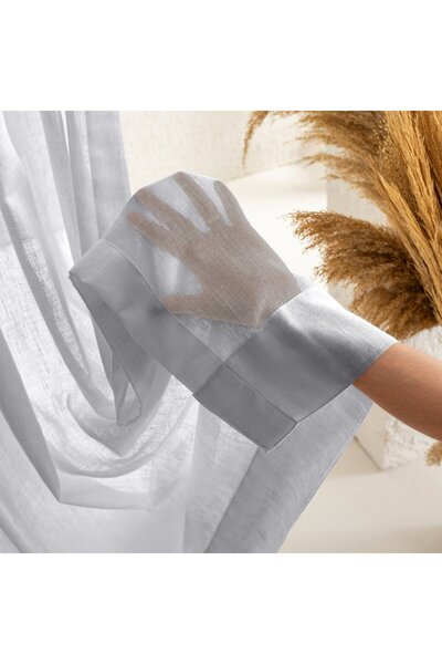 Etulle Calvora Keten Tül Perde Gri Mat