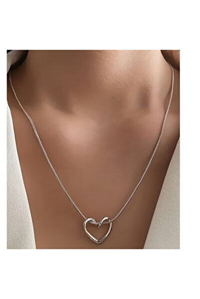 Atolye Ferda Non Tarnish Steel Imported Knot Heart Necklace