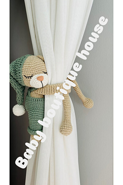 BABYBOUTİQUEHOUSE Amigurumi uykucu perde tutucu(1adet)