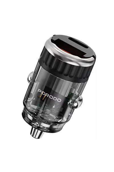 porodo شاحن سيارة شفاف ثنائي المنافذ مزود بتقنية الشحن السريع PD بقدرة 36 ​​و...