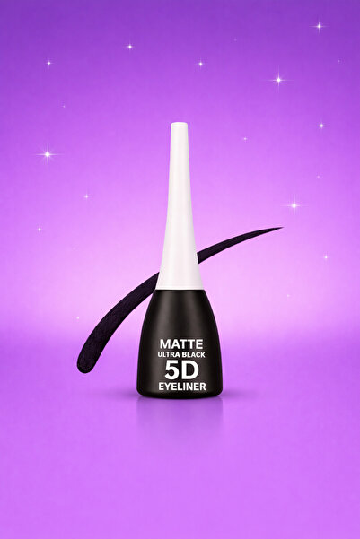 KLESA Matte Ultra Black 5D Eyeliner – Suya Dayanıklı, Gün Boyu Kalıcı, Yoğun ...