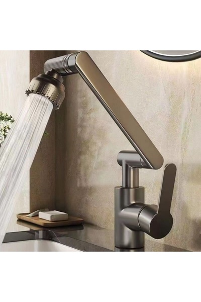 iron candy 1080° Rotating Robotic Arm Basin Faucet Hot Cold Mixer Single Hand...