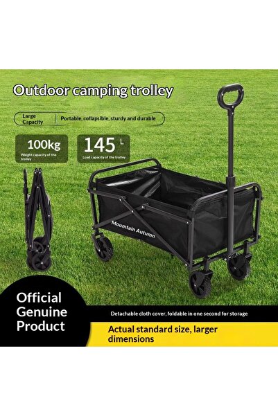 iron candy 145L Foldable Camping Wagon Cart 100kg Utility Trolley 600D Oxford...