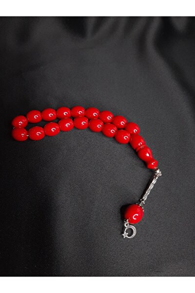MRYart Powdered Amber Quality Red Shakti Prayer Beads