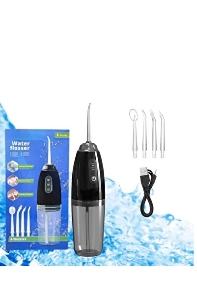 OEM Irigator dentar portabil USB cu 4 capete, negru