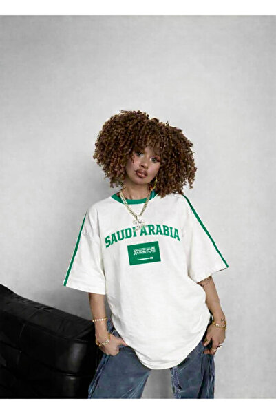 Keywest Vintage Arabia Saudită cu imprimeu Unisex supradimensionat tricou