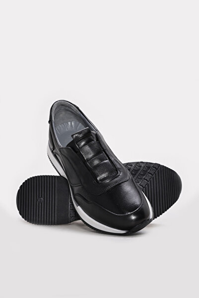 Ayakkabıhane Inside and Outside Genuine Leather Black Men's Sports Sneaker Sh...
