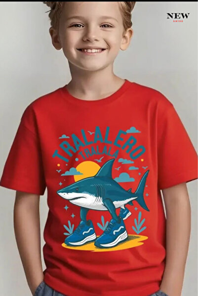New Shine Παιδικό μπλουζάκι unisex με στάμπα ψαριών