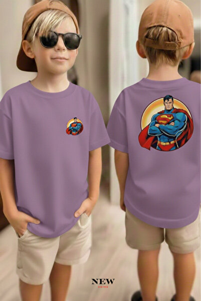 New Shine Детска унисекс тениска с щампа Супермен