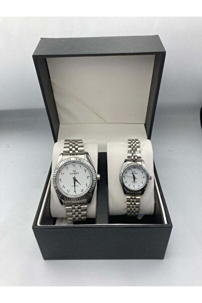 QUARTZ Couple Watch Set Waterproof Stainless Steel