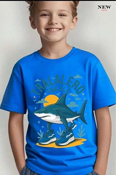 New Shine Imprimeu cu pește, unisex, pentru copii tricou