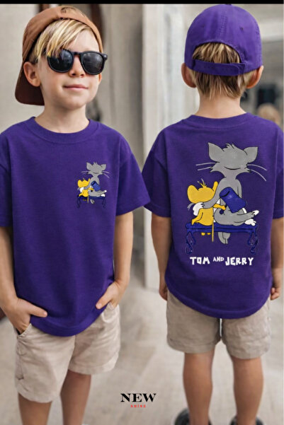 New Shine TOM VE JERRY BASKILI UNISEX ÇOCUK T-SHIRT