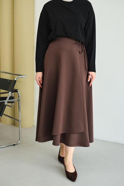 khar Women's Side Tie Hijab Long Skuba Skirt