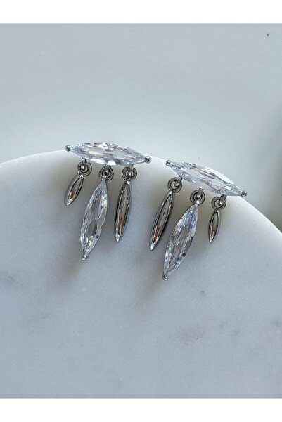 CHARMLUCKY Baguette Stone Earrings