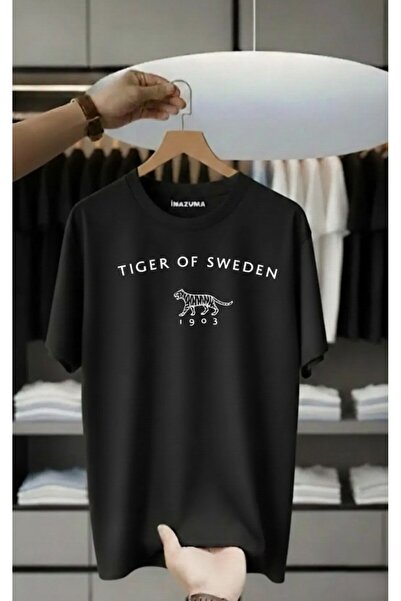 İnazuma Outdoors Unisex Oversized Printed Cotton Crew Neck Short Sleeve Black...