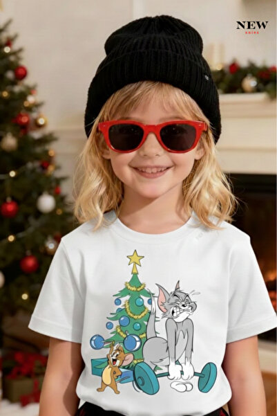 New Shine TOM ȘI JERRY IMPRIMAT UNISEX COPII tricou