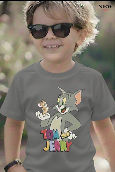 New Shine TOM ȘI JERRY IMPRIMAT UNISEX COPII tricou