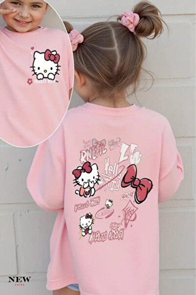 New Shine تي شيرت للأطفال مطبوع عليه هالو كيتي للجنسين