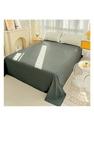 OEM Lenjerie de pat din 4 piese, Tesatura in Relief, 100% Bumbac, Duo Alb + Gri, 200×230 cm