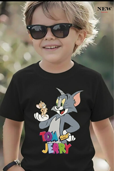 New Shine TOM ȘI JERRY IMPRIMAT UNISEX COPII tricou