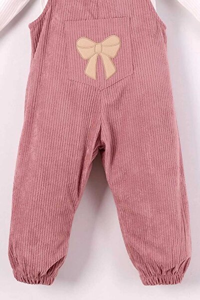 MiniBou Premium Velvet Striped Children's Dress Top and Bottom Set