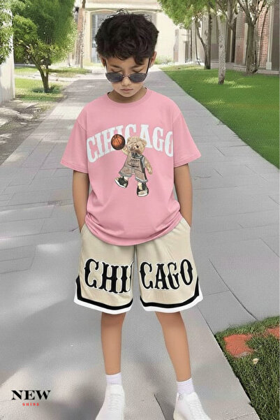 New Shine ДЕТСКА ТЕНИСКА С ПРИНТ НА ЧИКАГО БЕАРС