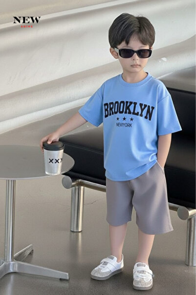 New Shine تي شيرت للأطفال مطبوع عليه بروكلين نيويورك للجنسين