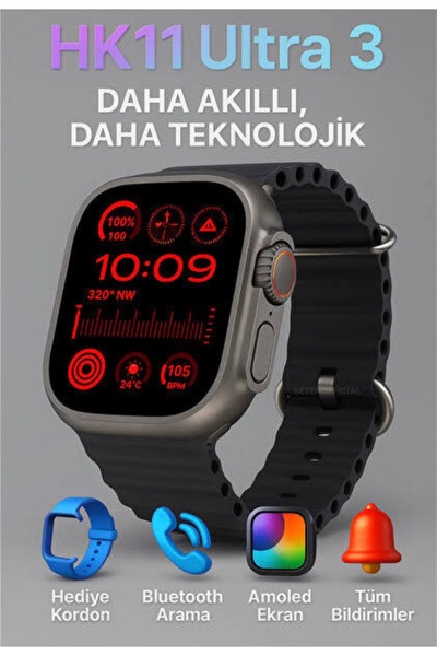 asfteknoloji Watch HK 11 Ultra 3 49mm Amoled Ekranlı Çift Çekirdek İşlemcili ...