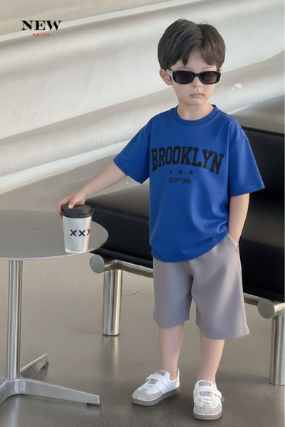 New Shine تي شيرت للأطفال مطبوع عليه بروكلين نيويورك للجنسين