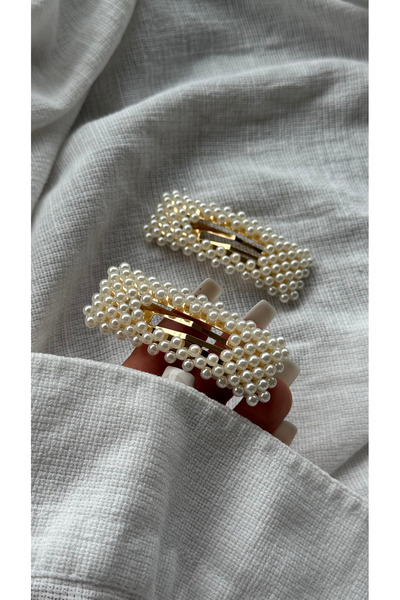 YOYYO Σετ 2 κουμπωτών κλιπ με πέρλες